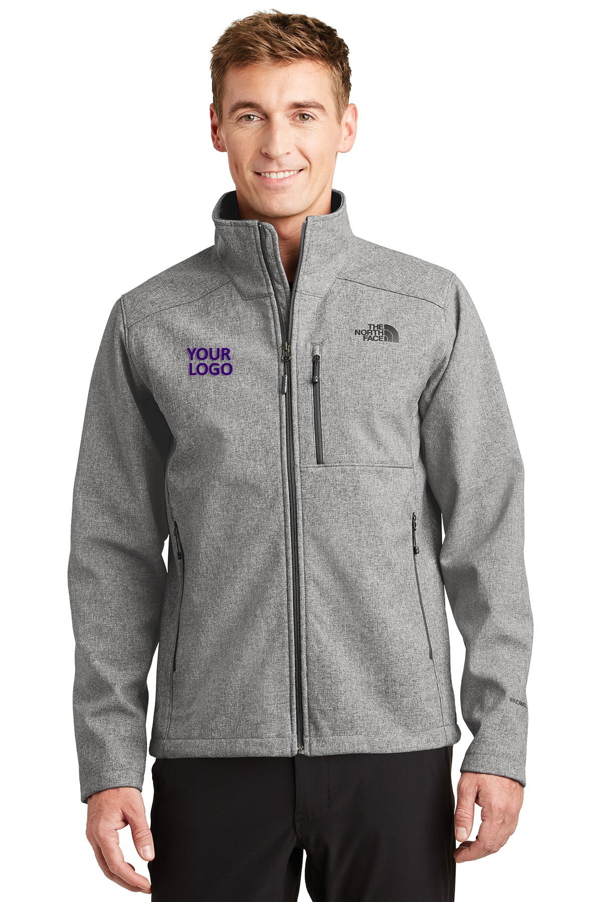 ノースフェイス M'S HEALTH TECH JACKET グレー L Branded North Face Apex Soft Shell Medium Grey Heather