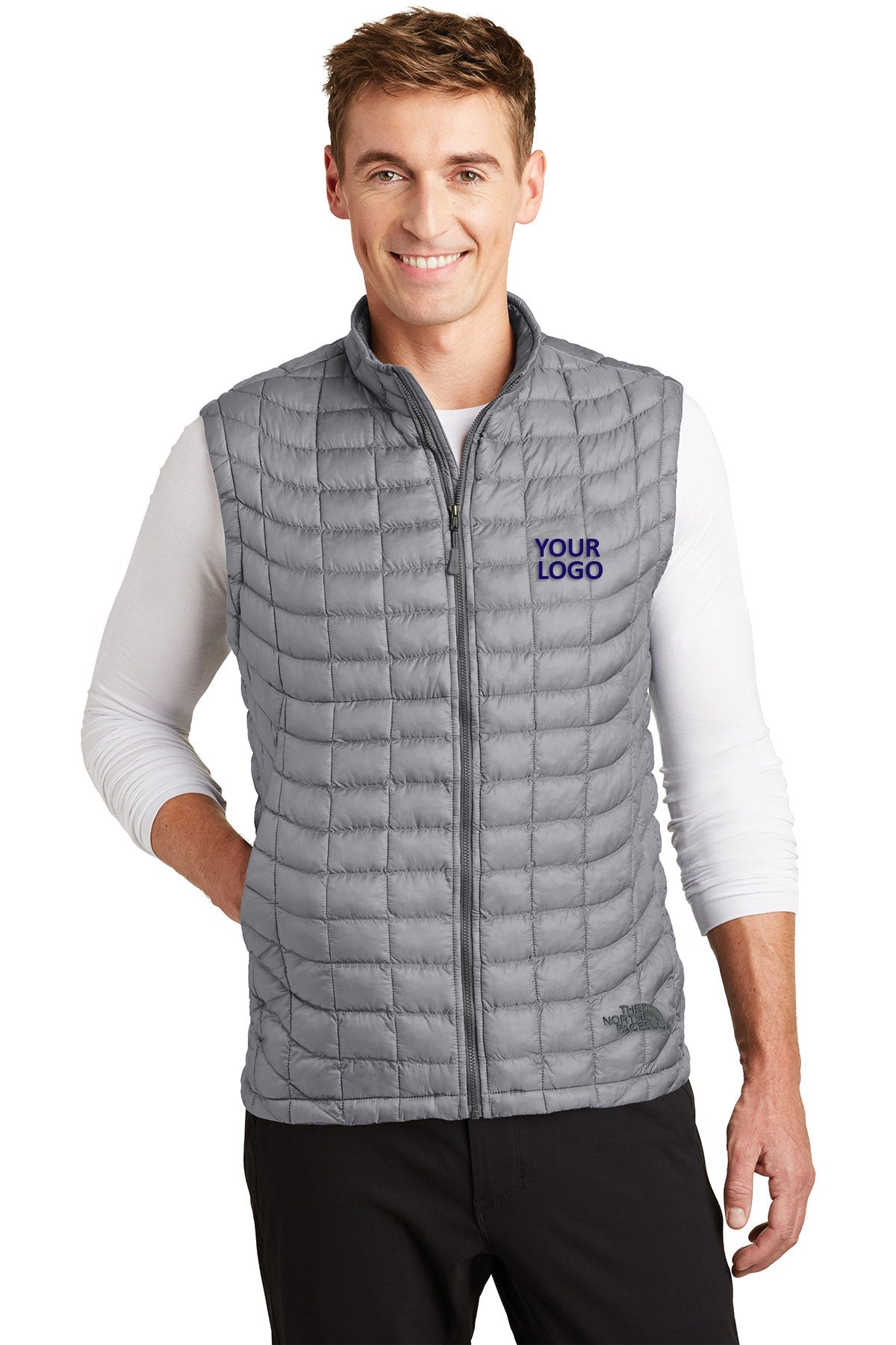 The North Face Mid Grey NF0A3LHD jackets with company logo