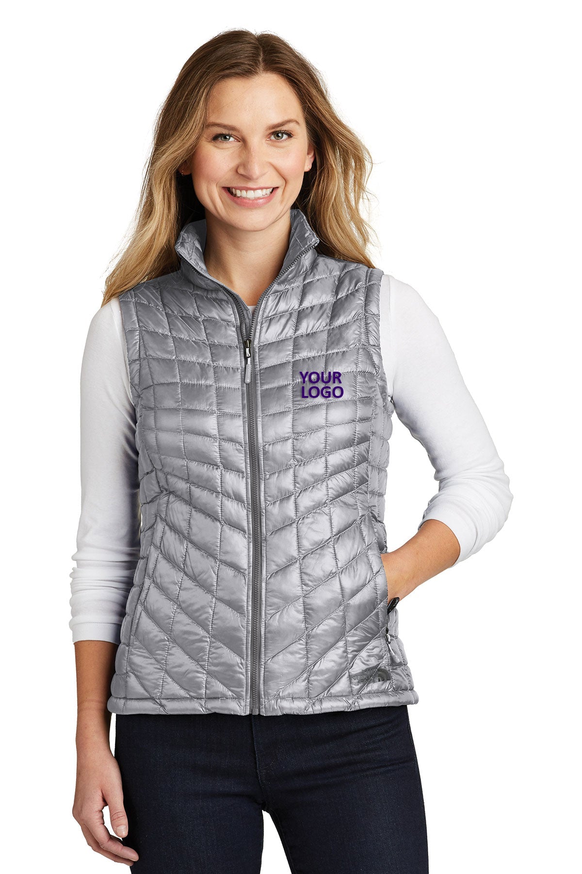 The North Face Mid Grey NF0A3LHL company embroidered jackets
