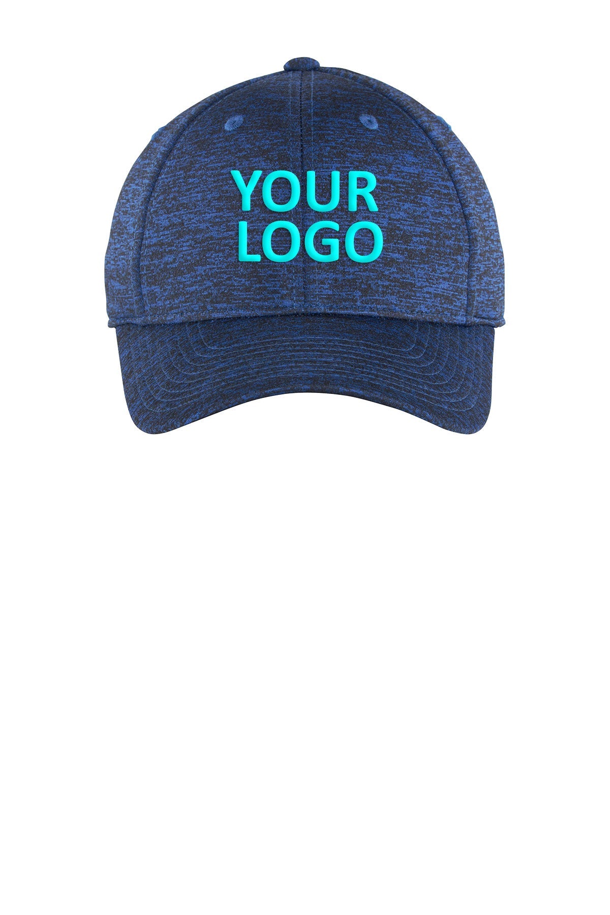 sport tek posicharge electric heather cap dark royal black electric