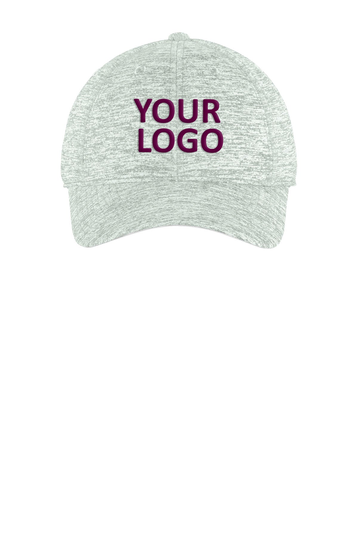 Sport-Tek PosiCharge Branded Electric Heather Caps, Silver Electric