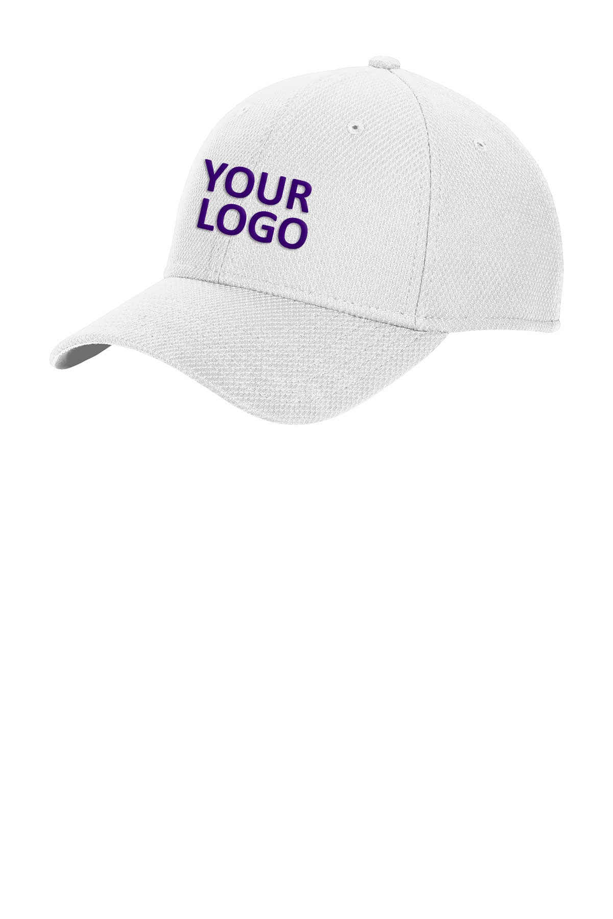 New Era Diamond Era Stetch Custom Caps, White