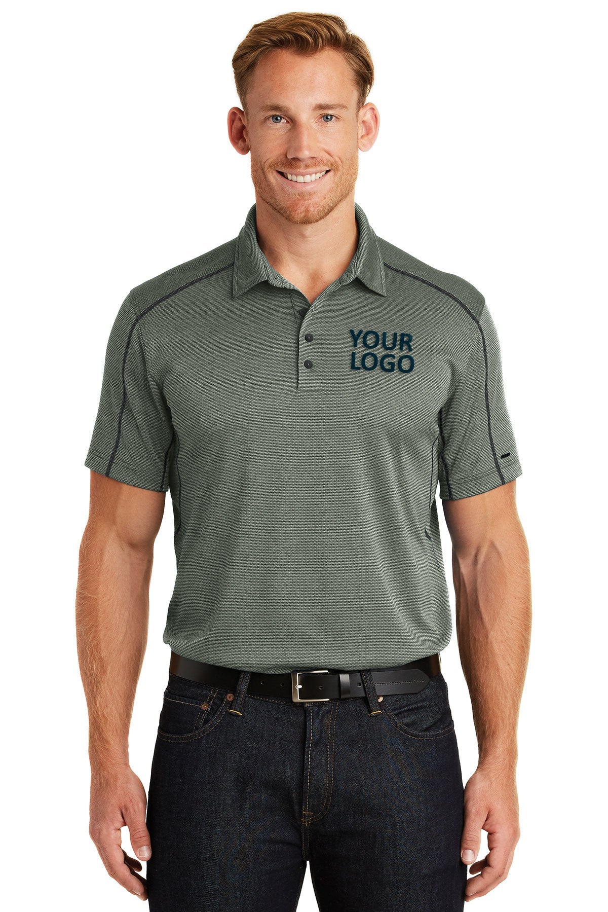 OGIO Orbit Customized Polos, Blacktop/ Gear Grey