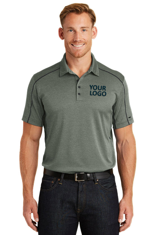 OGIO Ladies Orbit Customized Henleys, Blacktop/ Gear Grey