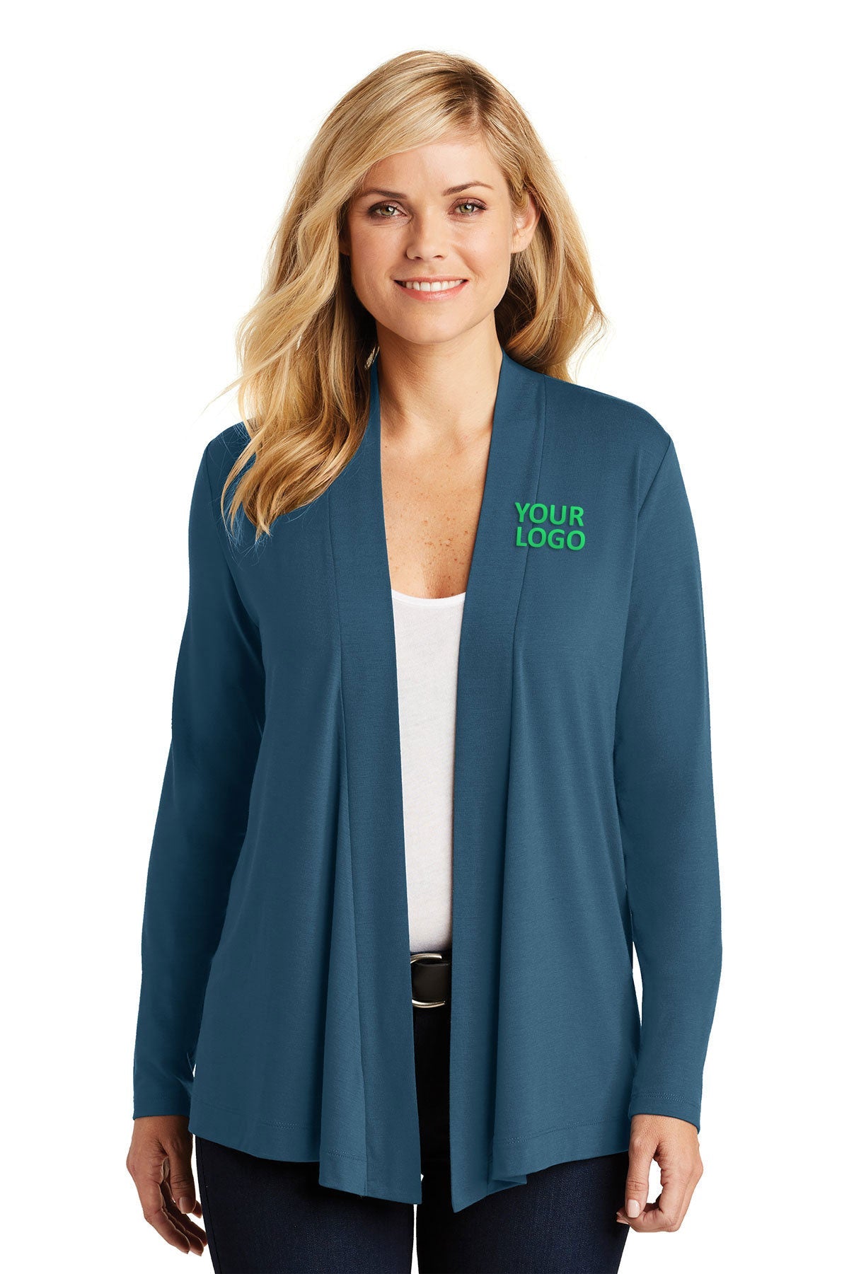 port authority dusty blue l5430 custom sweatshirts with logo