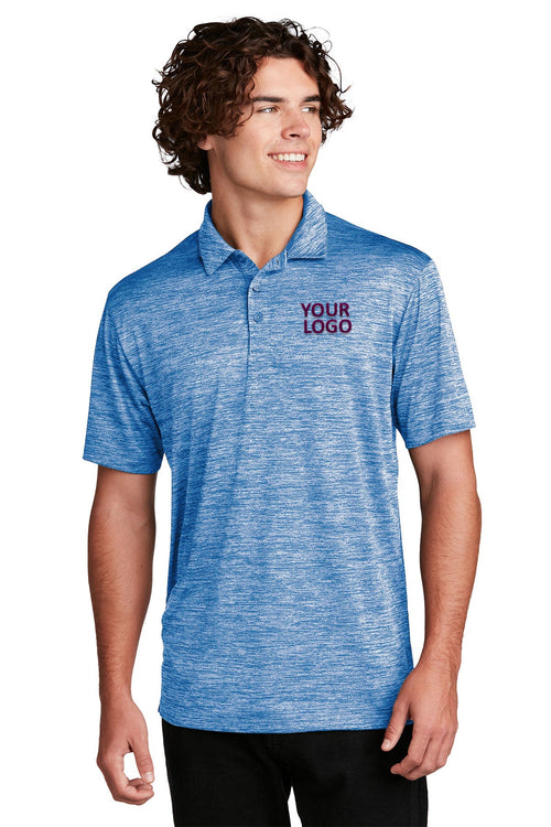 Sport-Tek Ladies PosiCharge Custom Electric Heather Polos, True Royal Electric