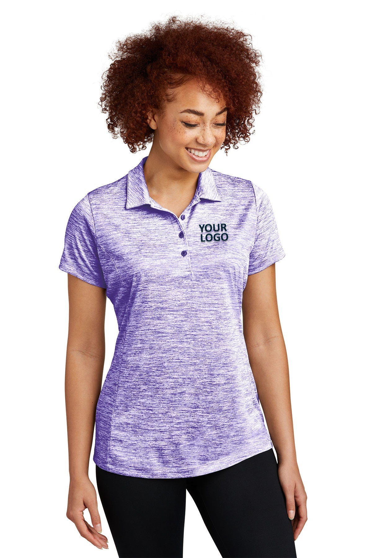 Sport-Tek Purple Electric LST590 polo shirts custom logo