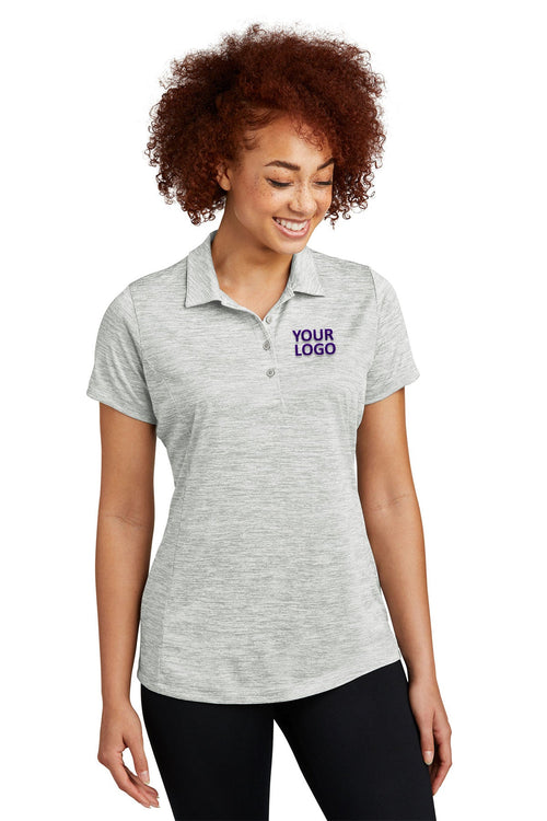 Sport-Tek PosiCharge Custom Electric Heather Polos, Silver Electric