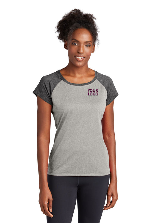 Sport-Tek Heather-On-Branded Heather Contender Tee's, Vintage Heather/ Graphite Heather