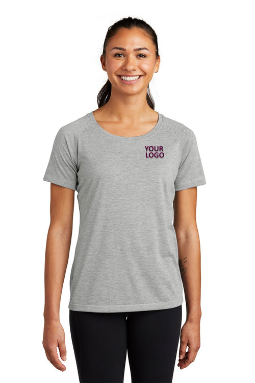 Sport-Tek PosiCharge Tri Blend Customized Wicking Raglan Tee's, Light Grey Heather