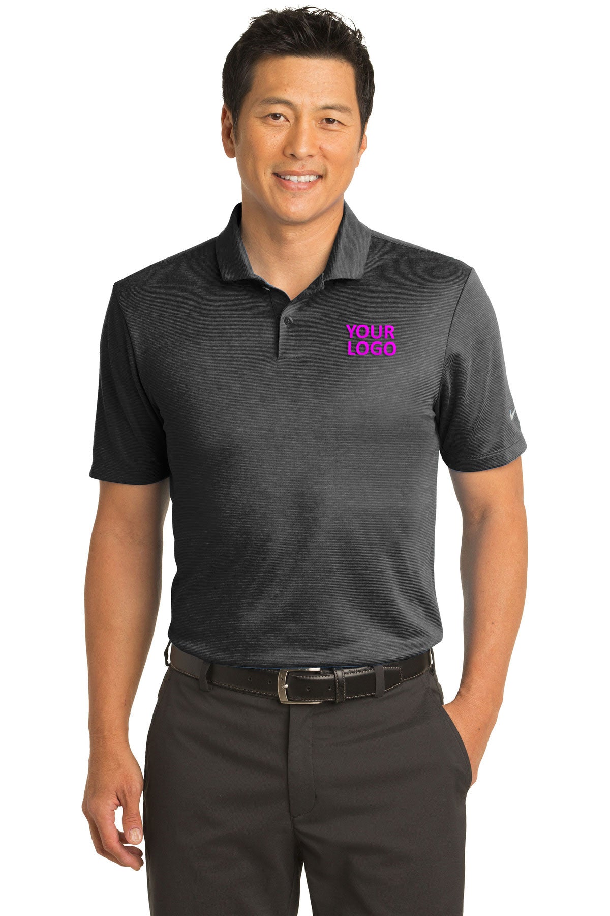 Nike Dri-FIT Prime Customized Polos, Black [Red Gate]