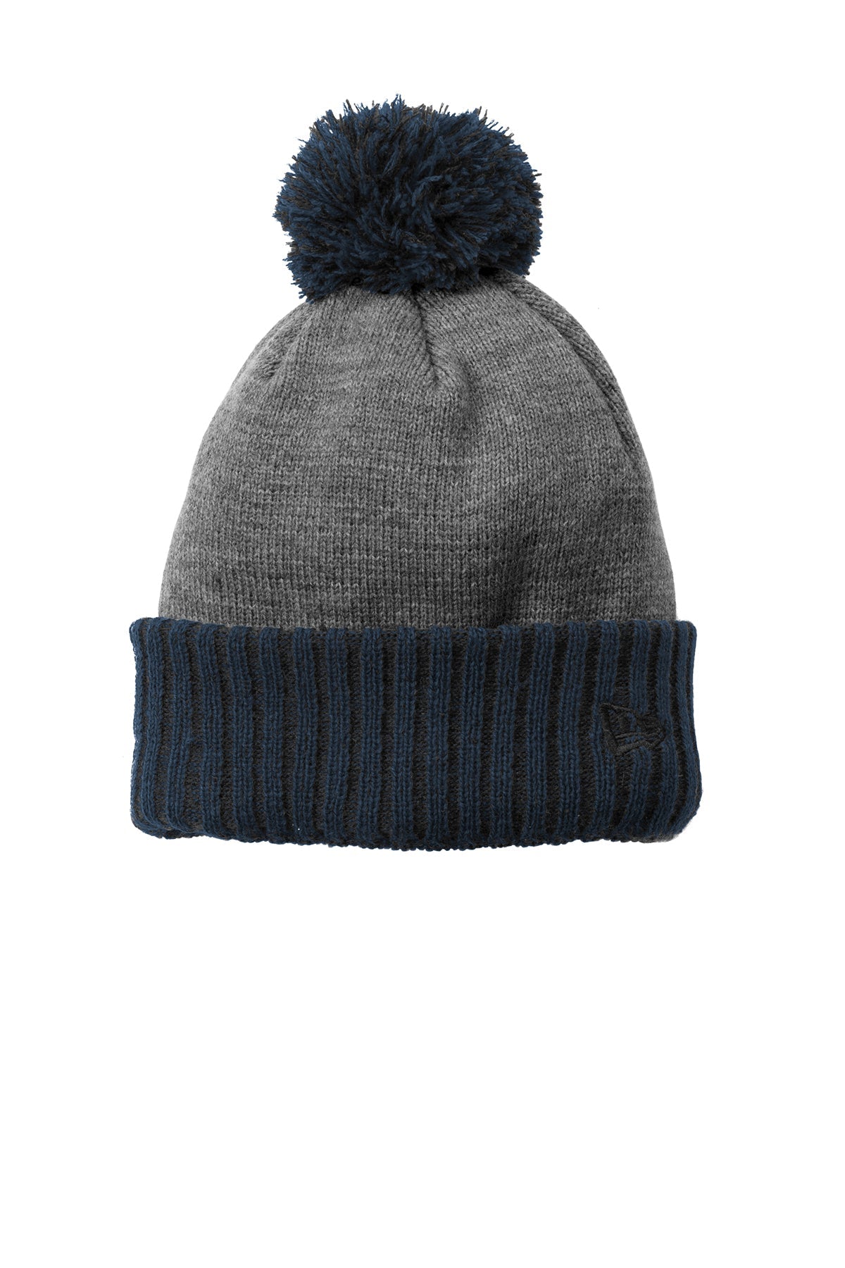 new era colorblock cuffed beanie ne904 navy heather grey