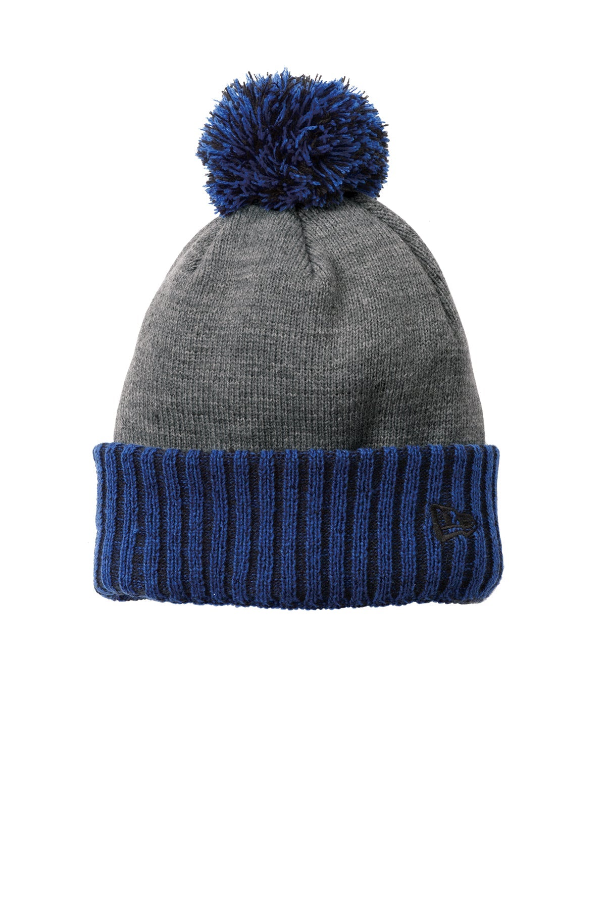 new era colorblock cuffed beanie ne904 royal heather grey