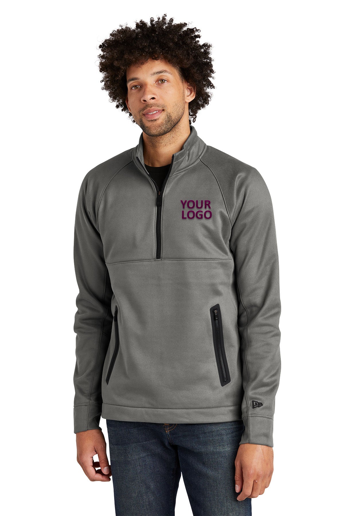 New Era NEA523 Shadow Grey custom business sweatshirts