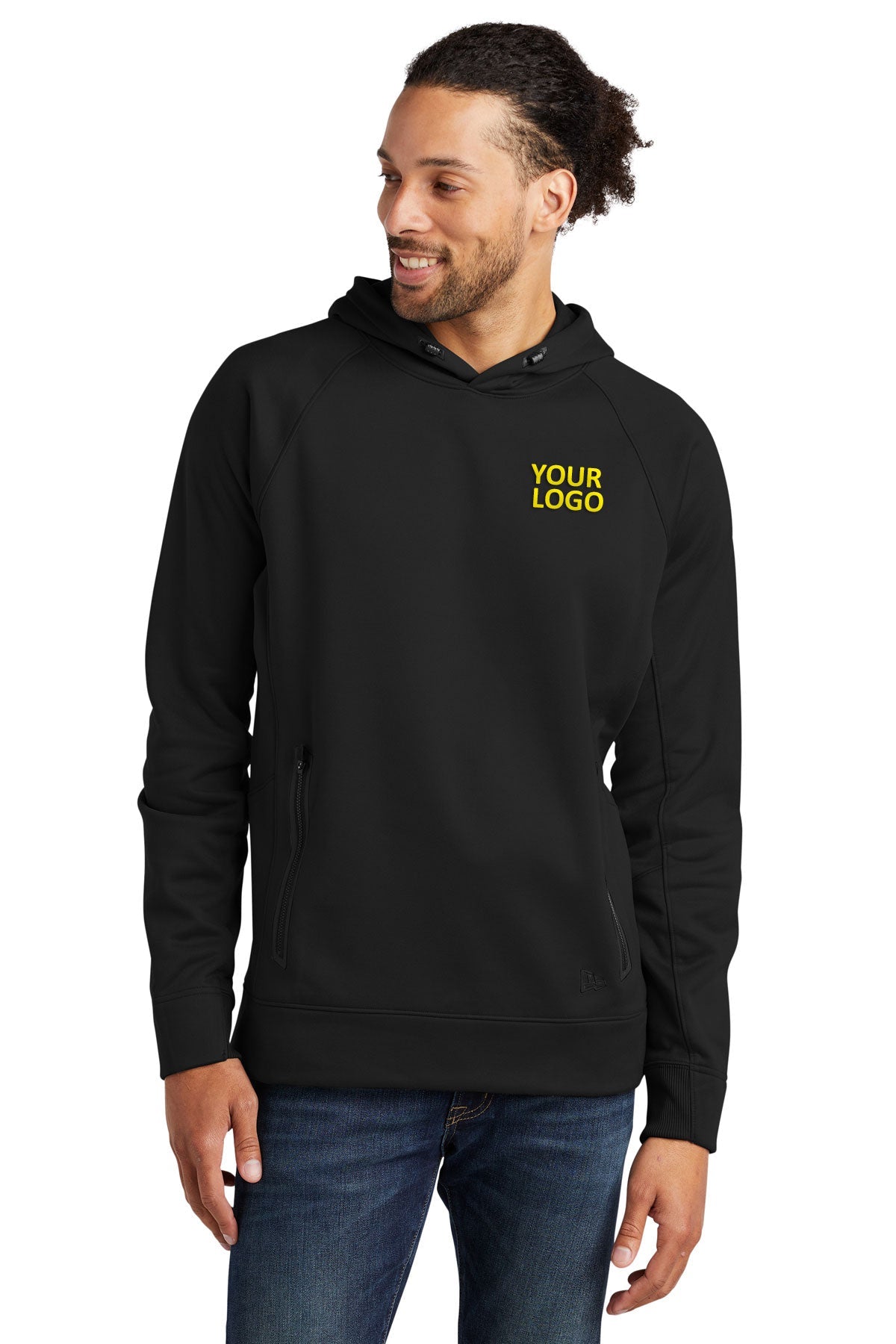 New Era NEA520 Black custom dri fit sweatshirts