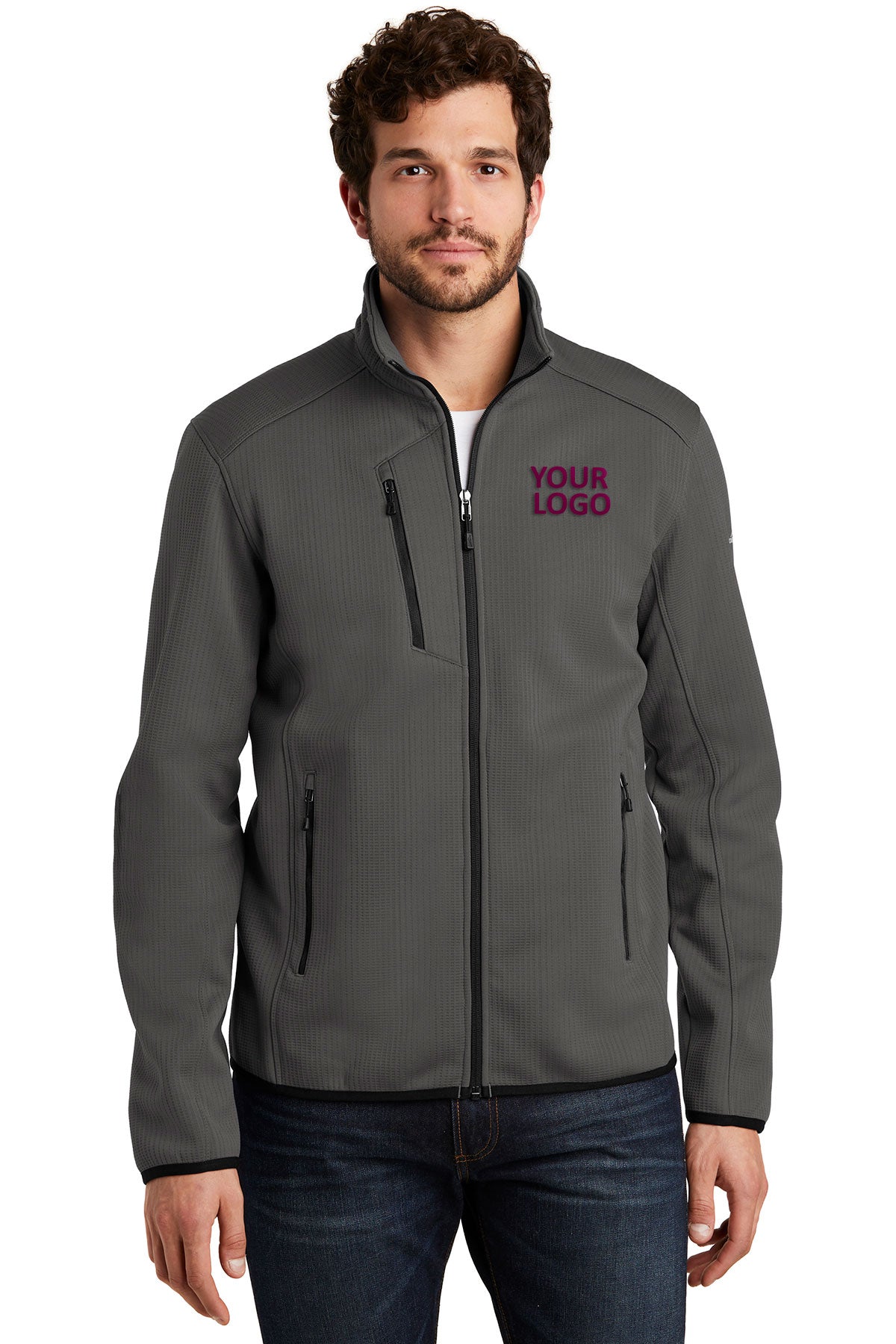 Eddie Bauer Grey Steel EB242 custom jackets with logo