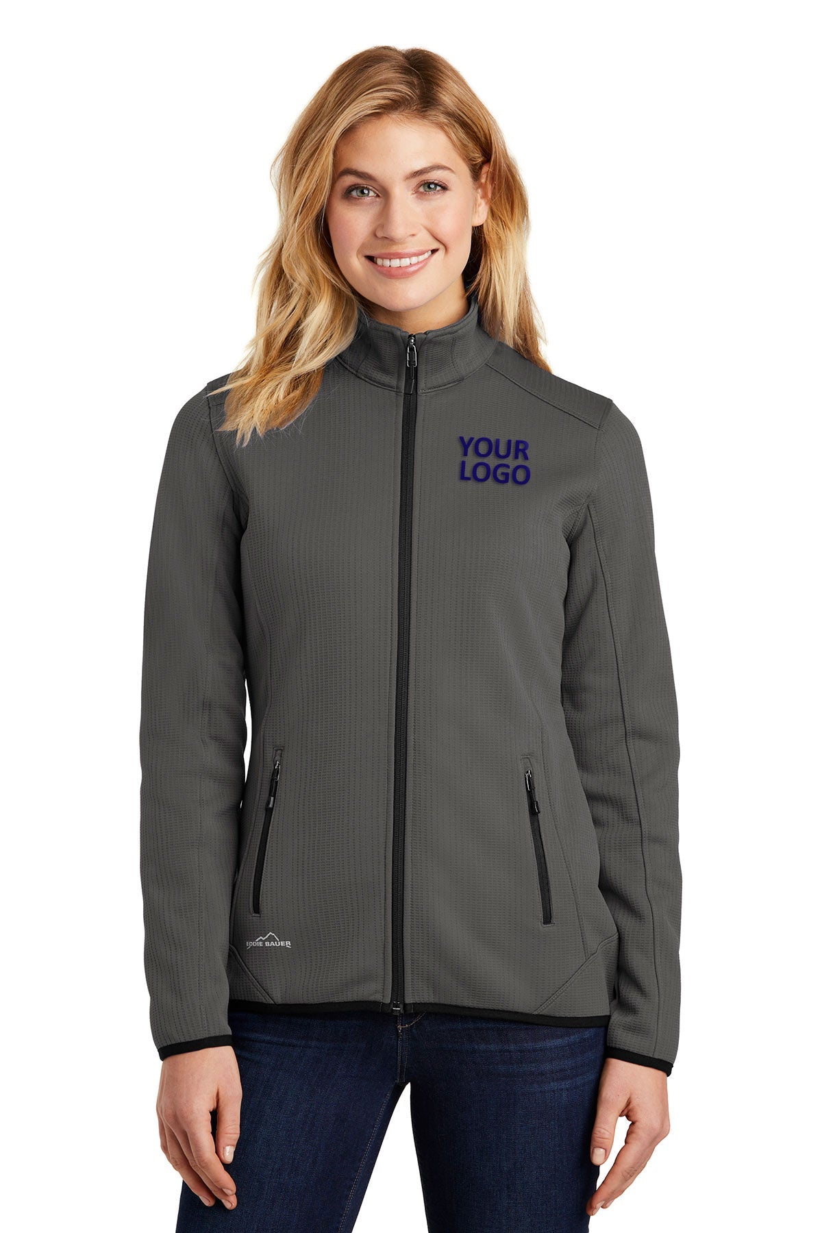Eddie Bauer Grey Steel EB243 custom jackets with logo