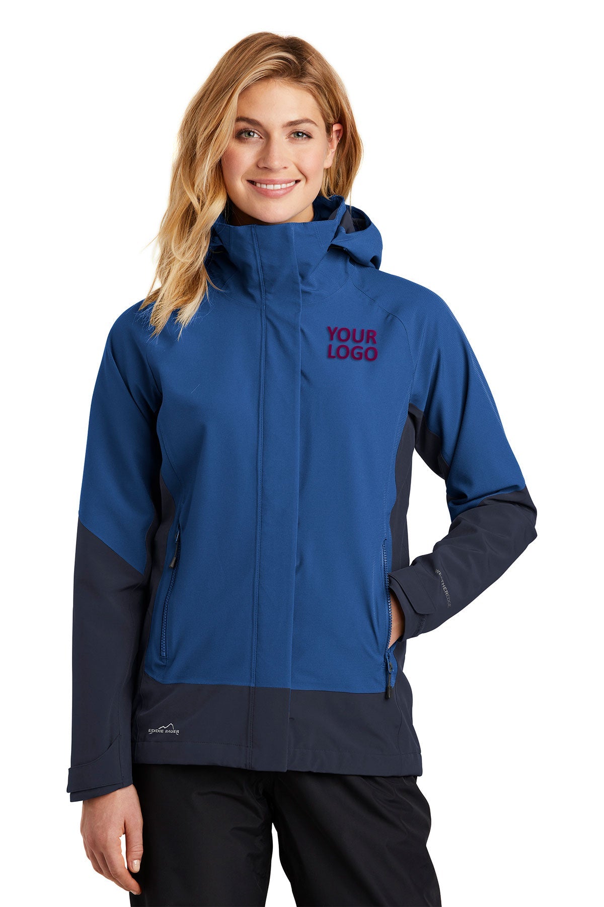 Eddie Bauer Cobalt Blue/ River Blue EB559 business jackets with logo