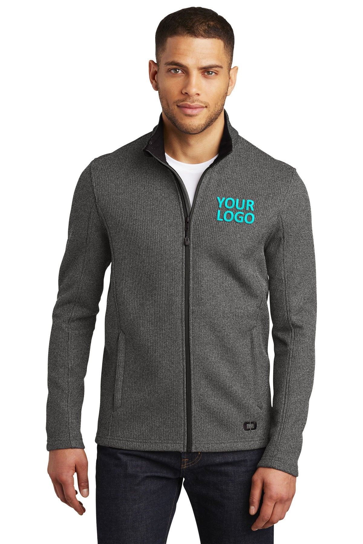 OGIO Diesel Grey Heather OG727 custom embroidery sweatshirts