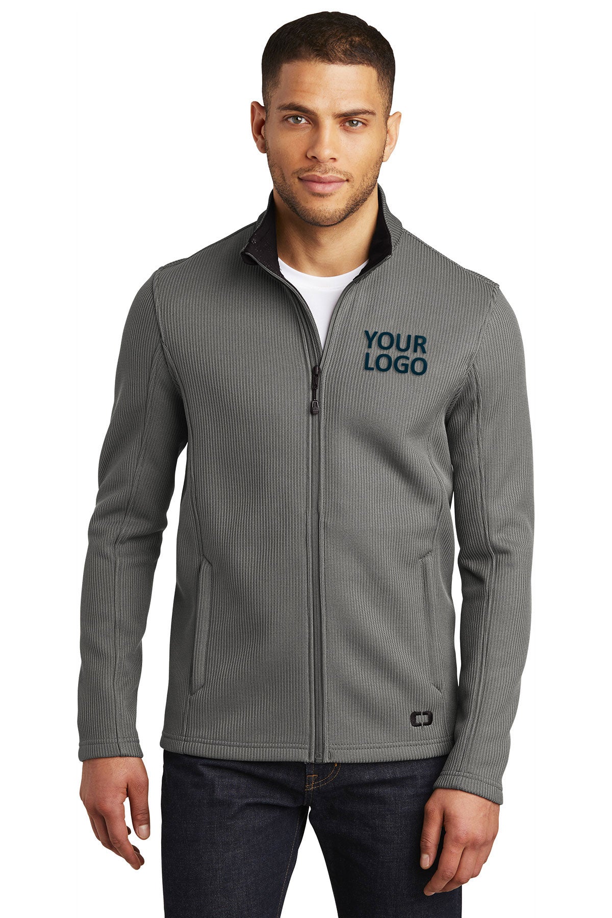 OGIO Grit Customized Fleece Jackets, Gear Grey