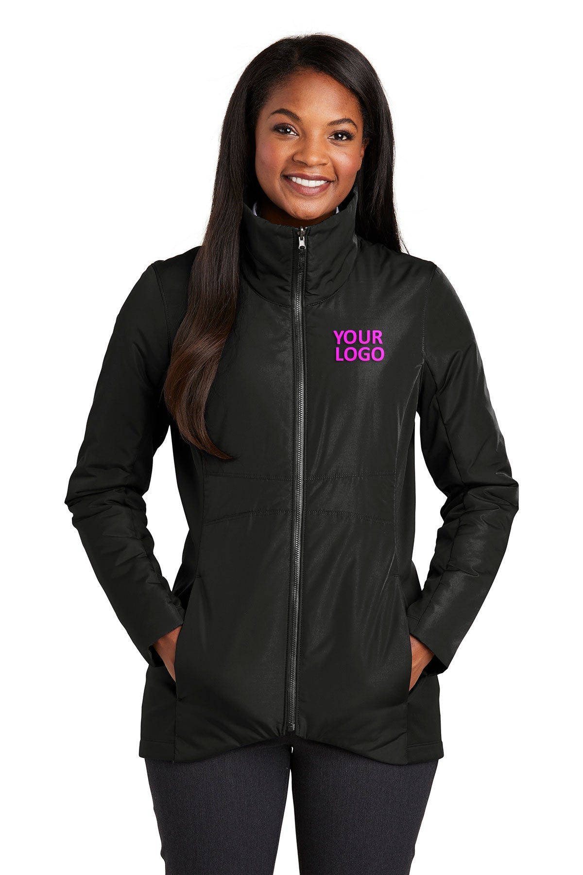 Port Authority Deep Black L902 company embroidered jackets