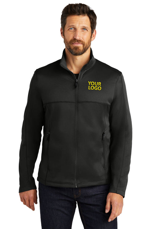 Port Authority Ladies Collective Customized Smooth Fleece Customized Jackets, Deep Black