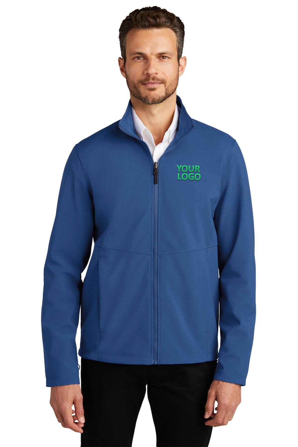 Port Authority Night Sky Blue J901 promotional jackets company logo