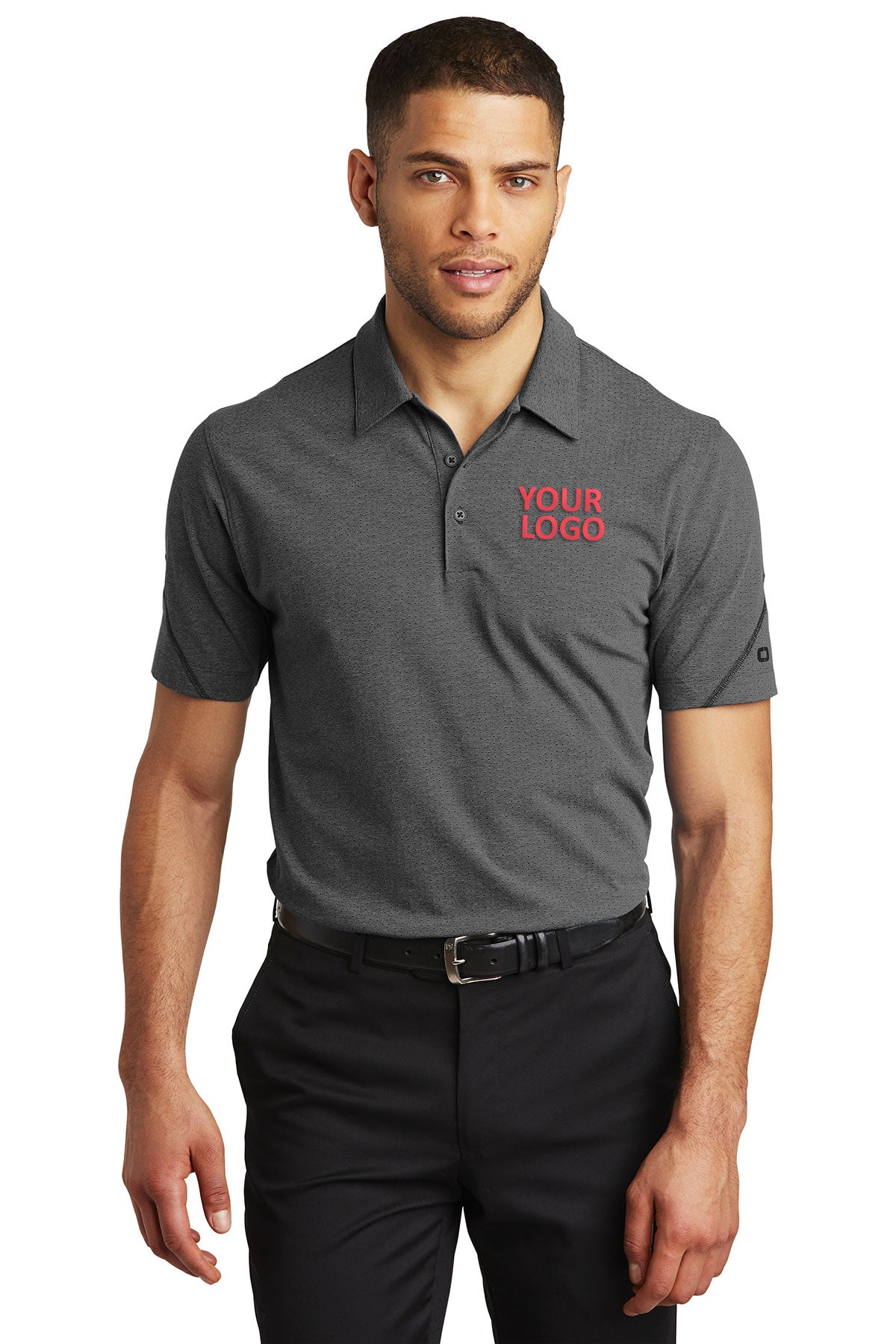 OGIO Tread Customized Polos, Blacktop Heather