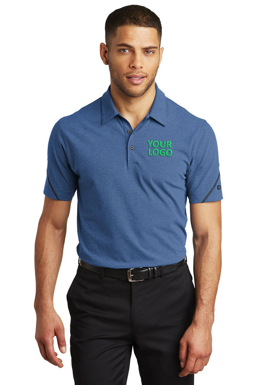 OGIO Ladies Tread Branded Henleys, Blue Heather