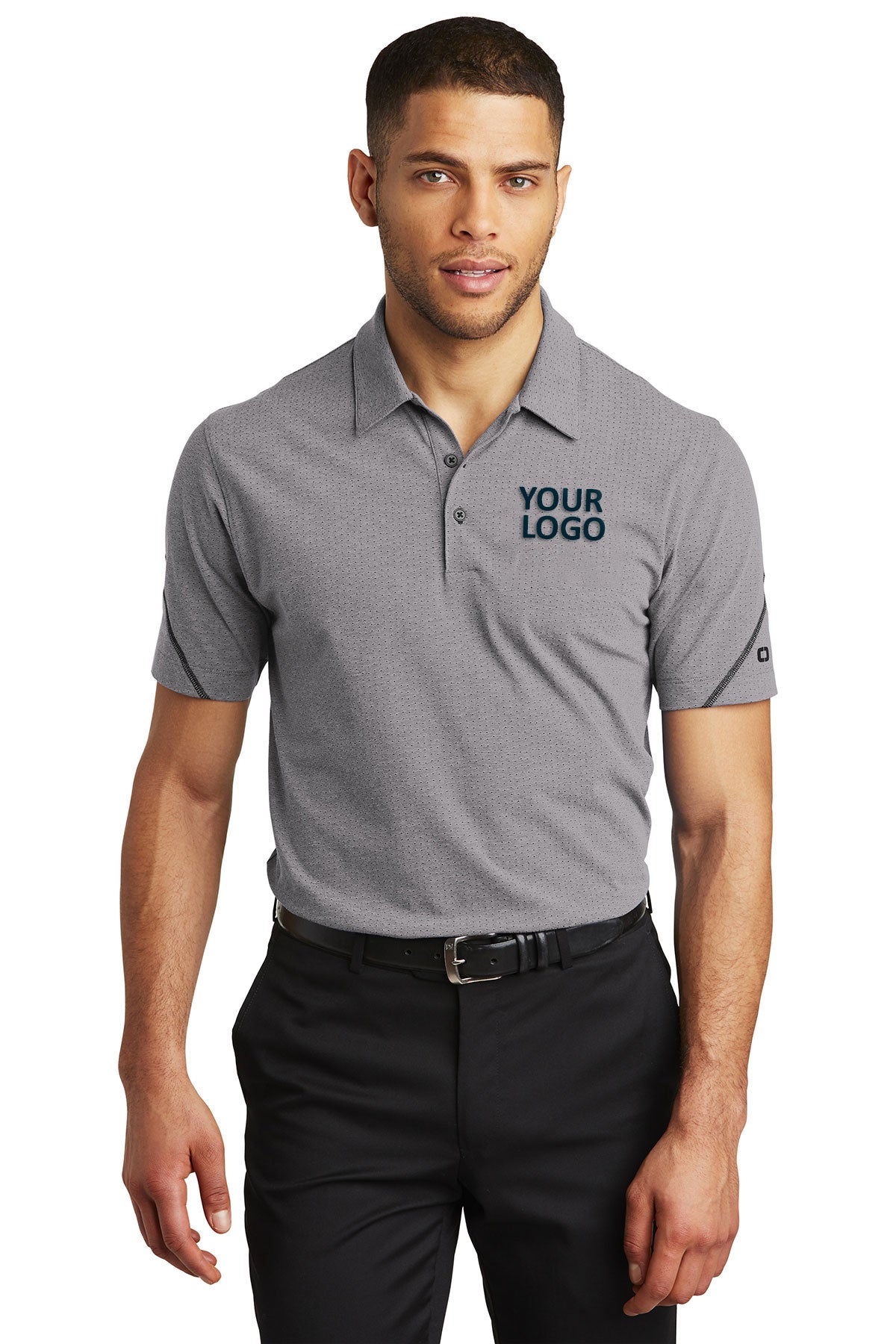 OGIO Grey Heather OG135 custom polo shirts dri fit