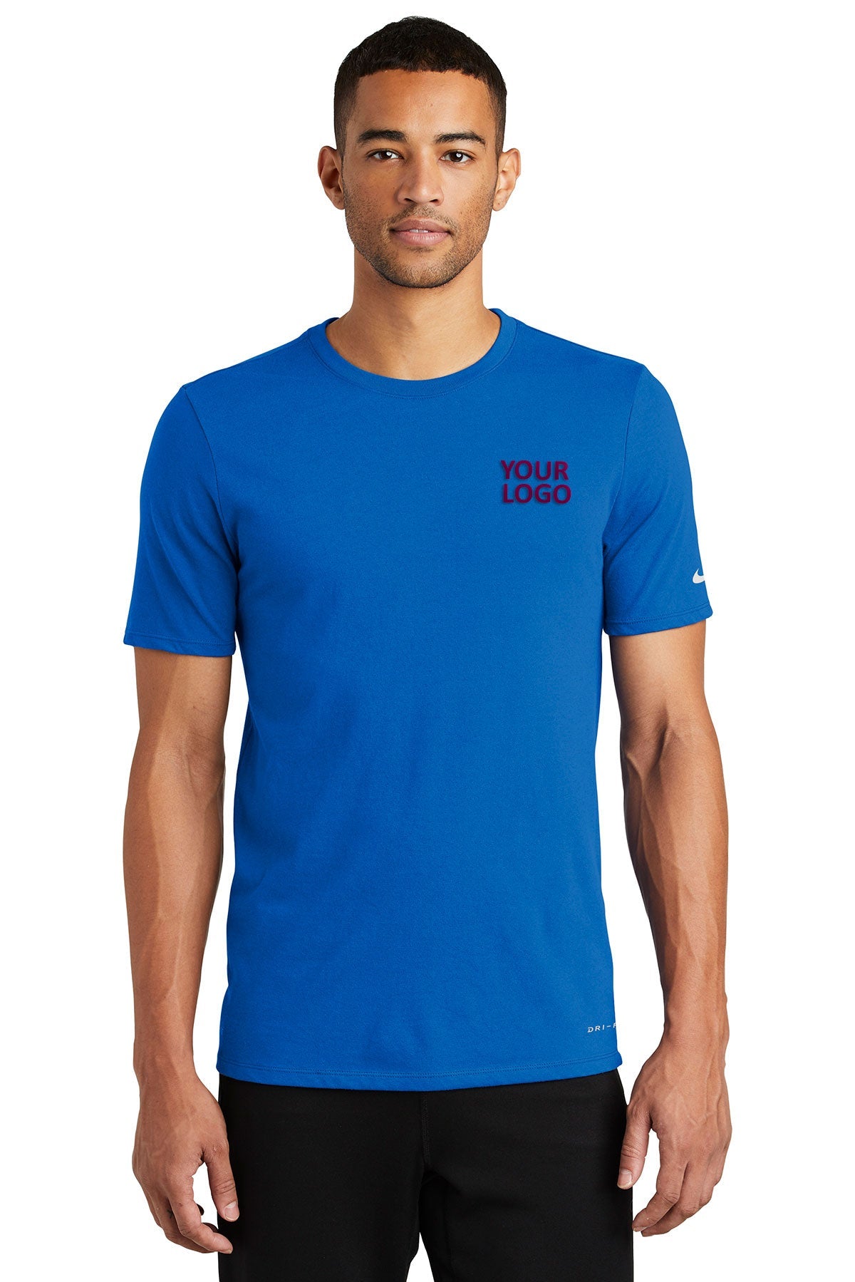 nike drifit cottonpoly tee nkbq5231 game royal
