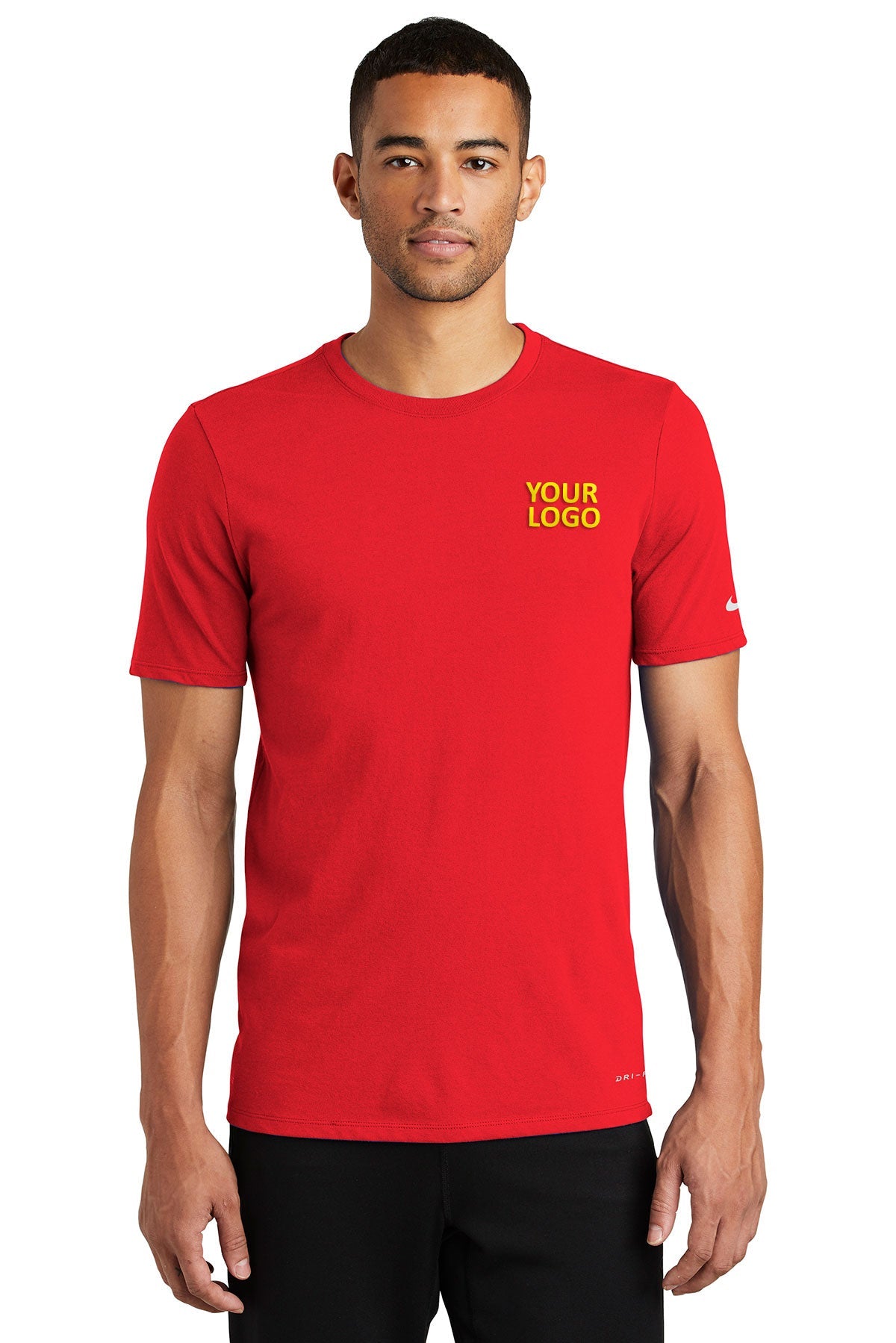 nike drifit cottonpoly tee nkbq5231 university red