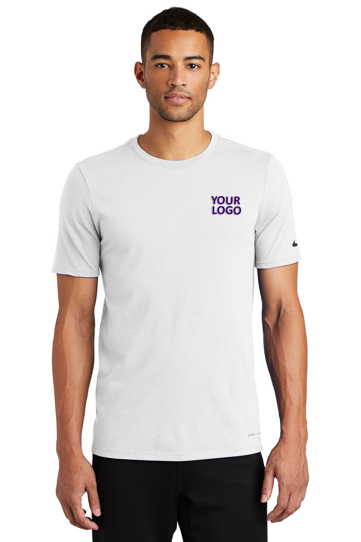nike drifit cottonpoly tee nkbq5231 white