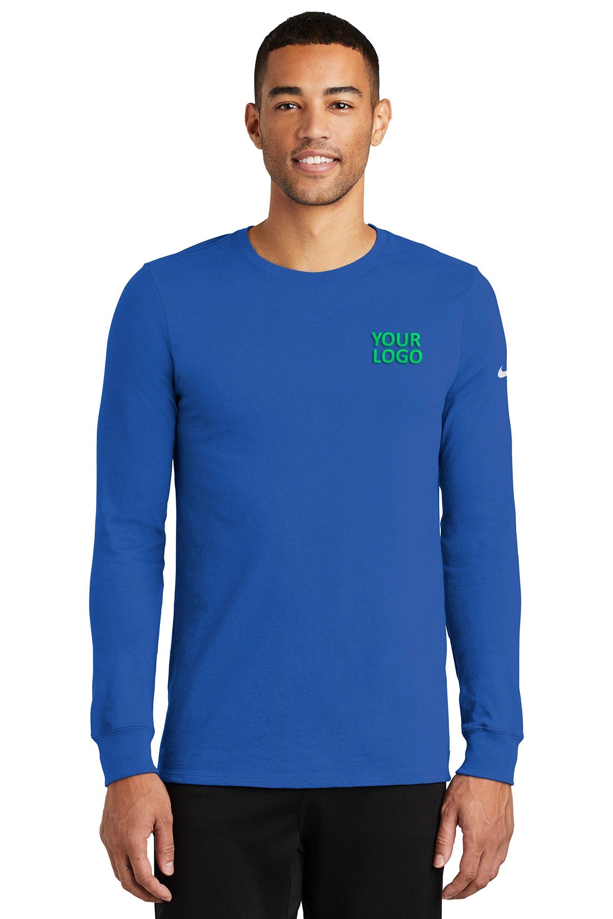 Nike Dri-FIT Long Sleeve Custom Tees, Rush Blue [Red Earth Productions]