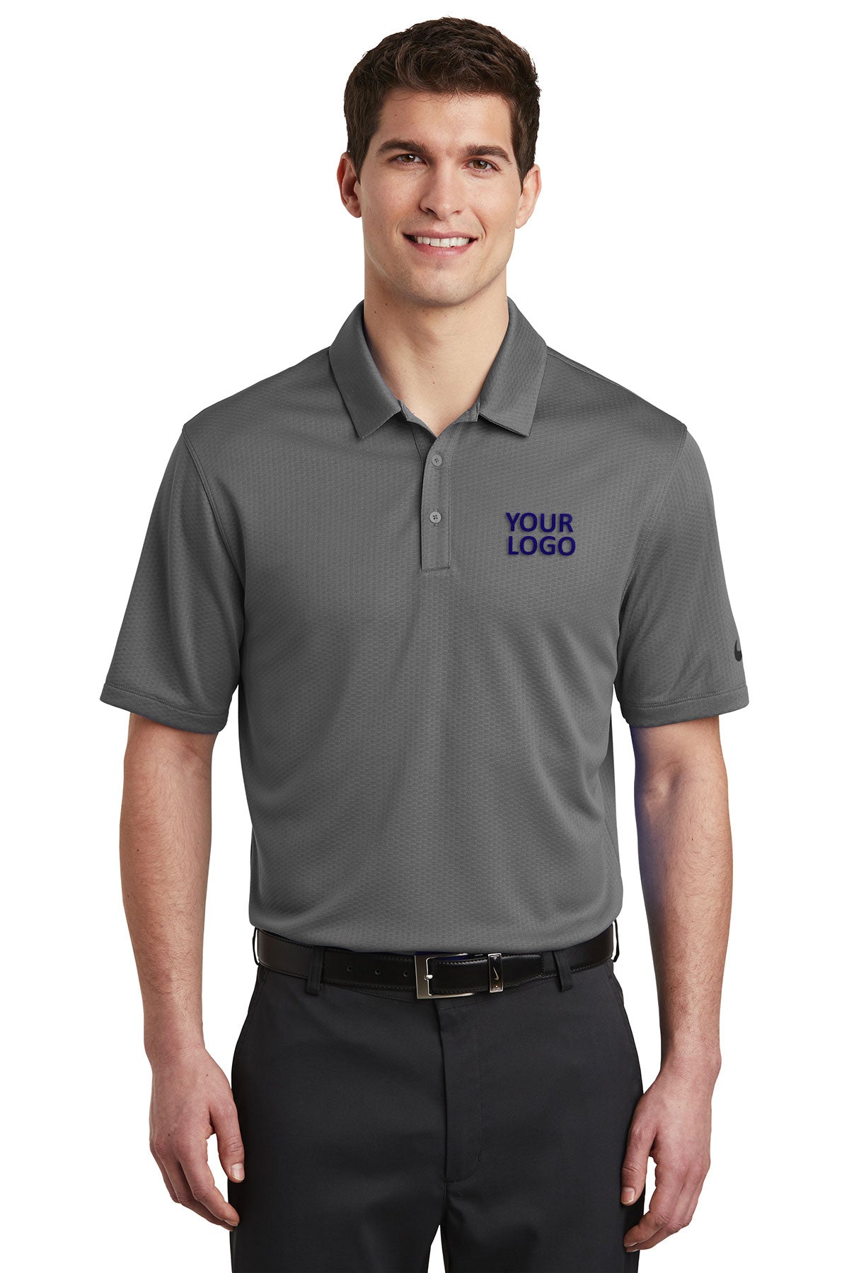 Nike Dark Grey NKAH6266 custom company polo shirts