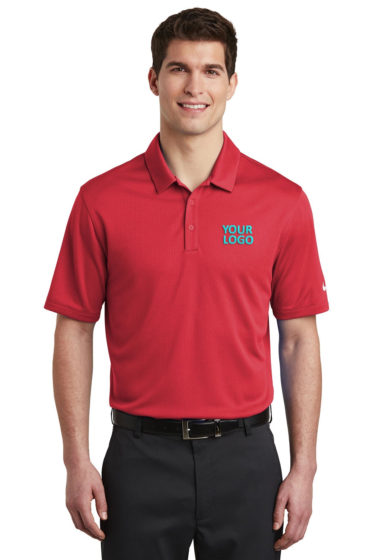 Nike Gym Red NKAH6266 company logo polos
