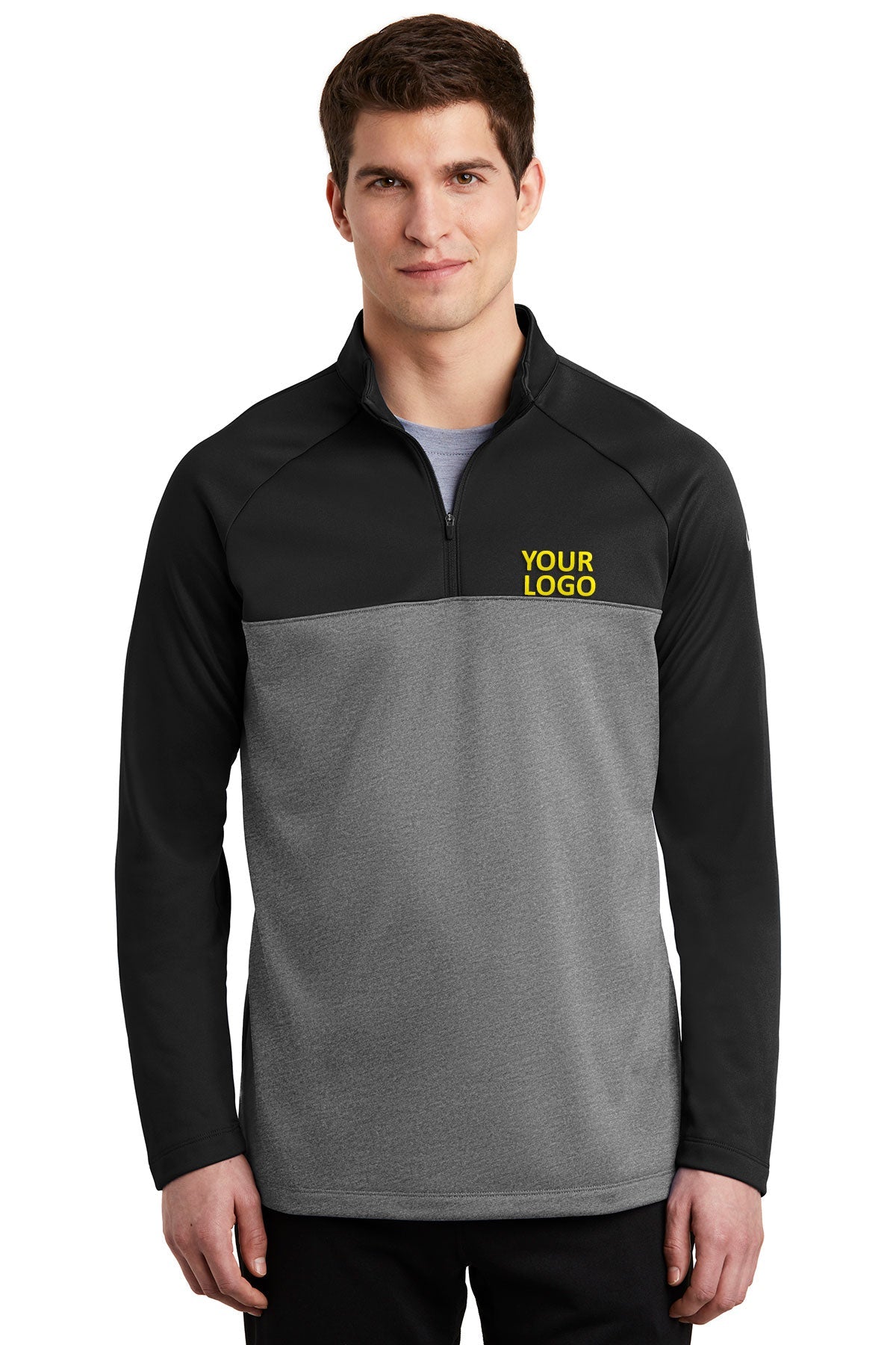 Nike Black/ Dark Grey Heather NKAH6254 custom printed sweatshirts