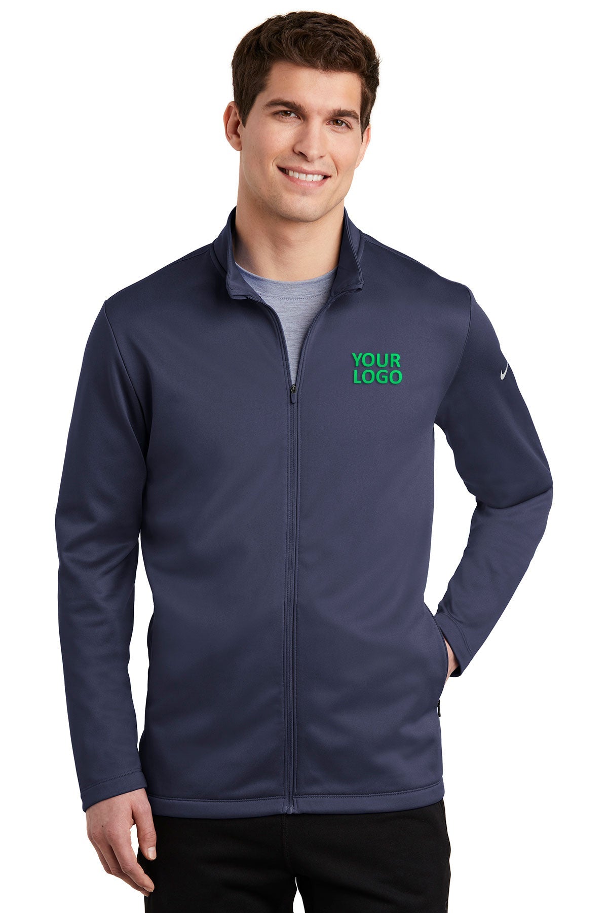 Nike Midnight Navy NKAH6418 custom embroidered sweatshirts