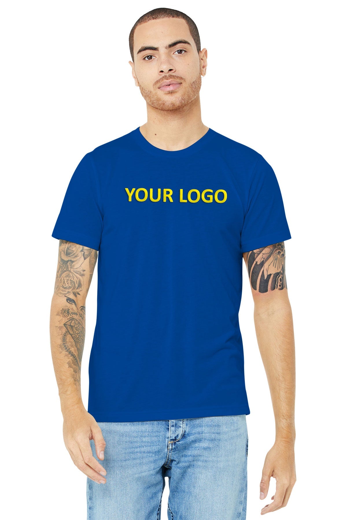 bella + canvas unisex made in the usa jersey short sleeve t-shirt 3001u true royal