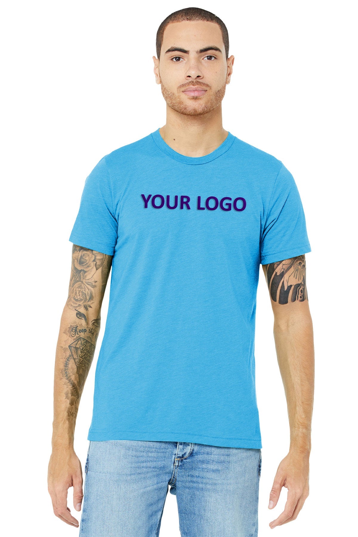 Bella Canvas Unisex Triblend T-Shirt, Aqua [GOBHI]