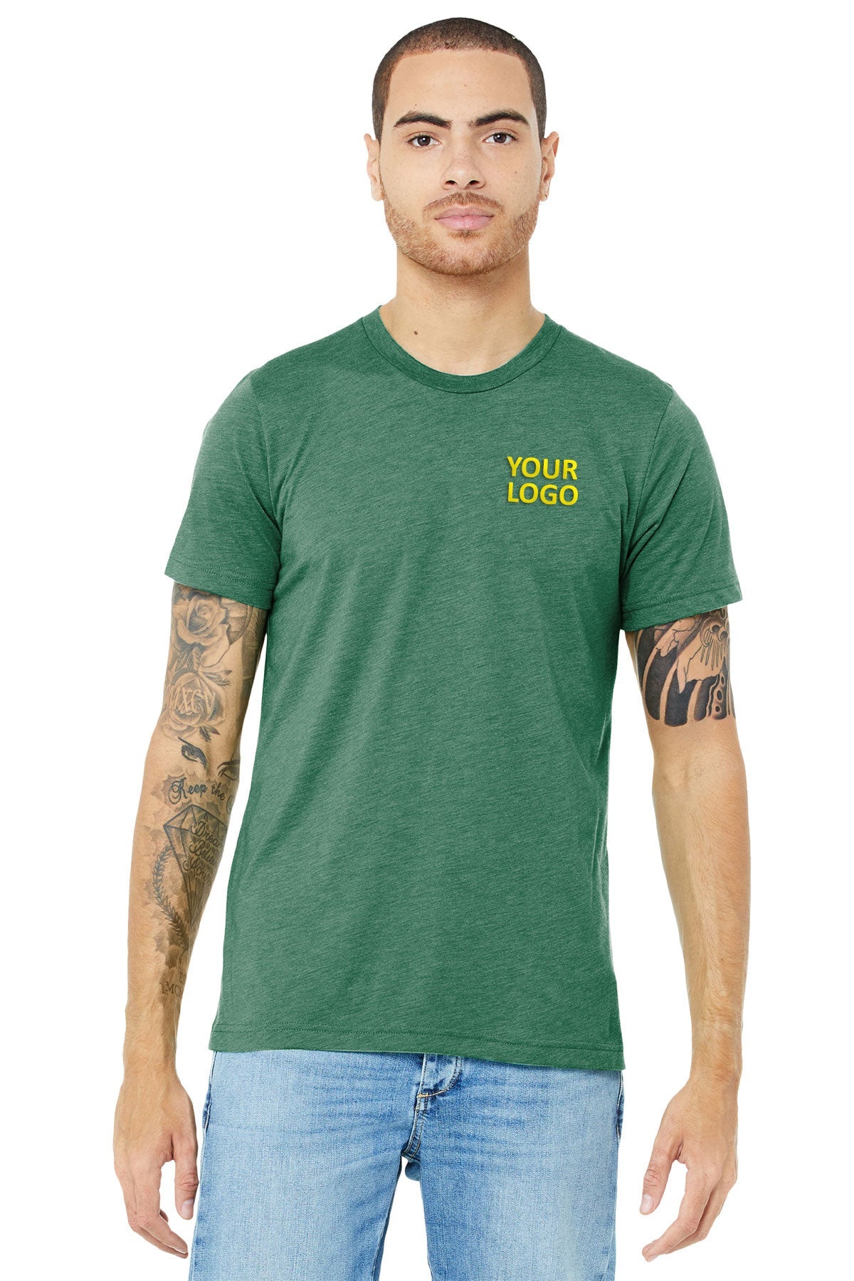 Bella Canvas Unisex Triblend T-Shirt, Grass Green