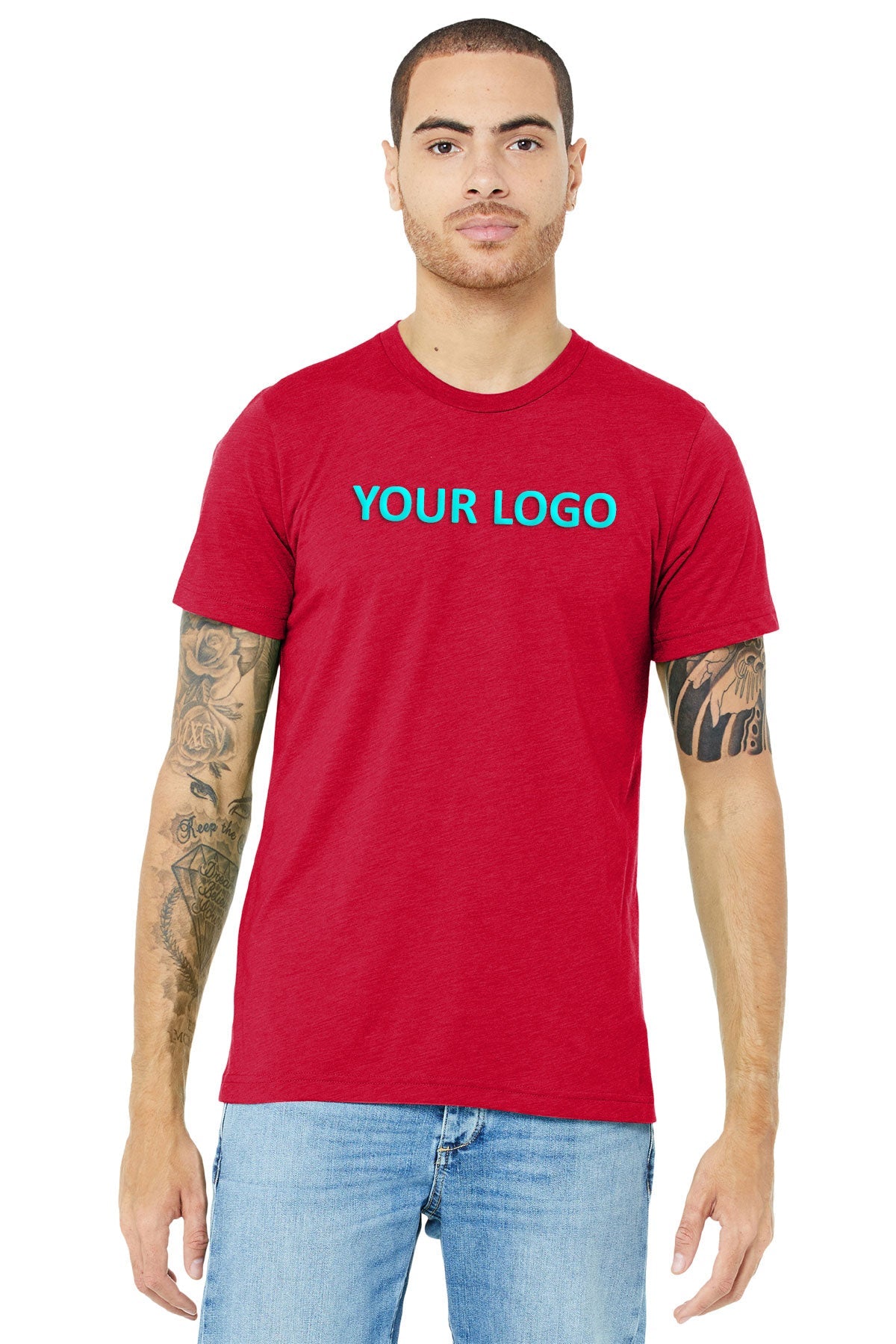 Bella Canvas Unisex Triblend T-Shirt, Solid Red