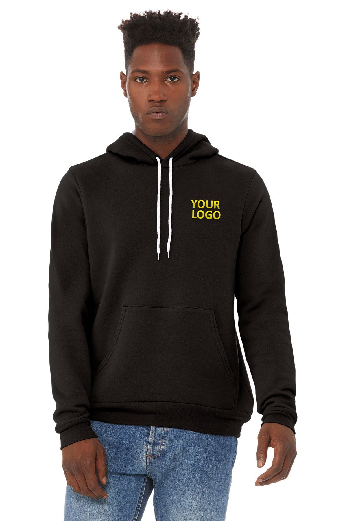Bella + Canvas Black 3719 custom work sweatshirts
