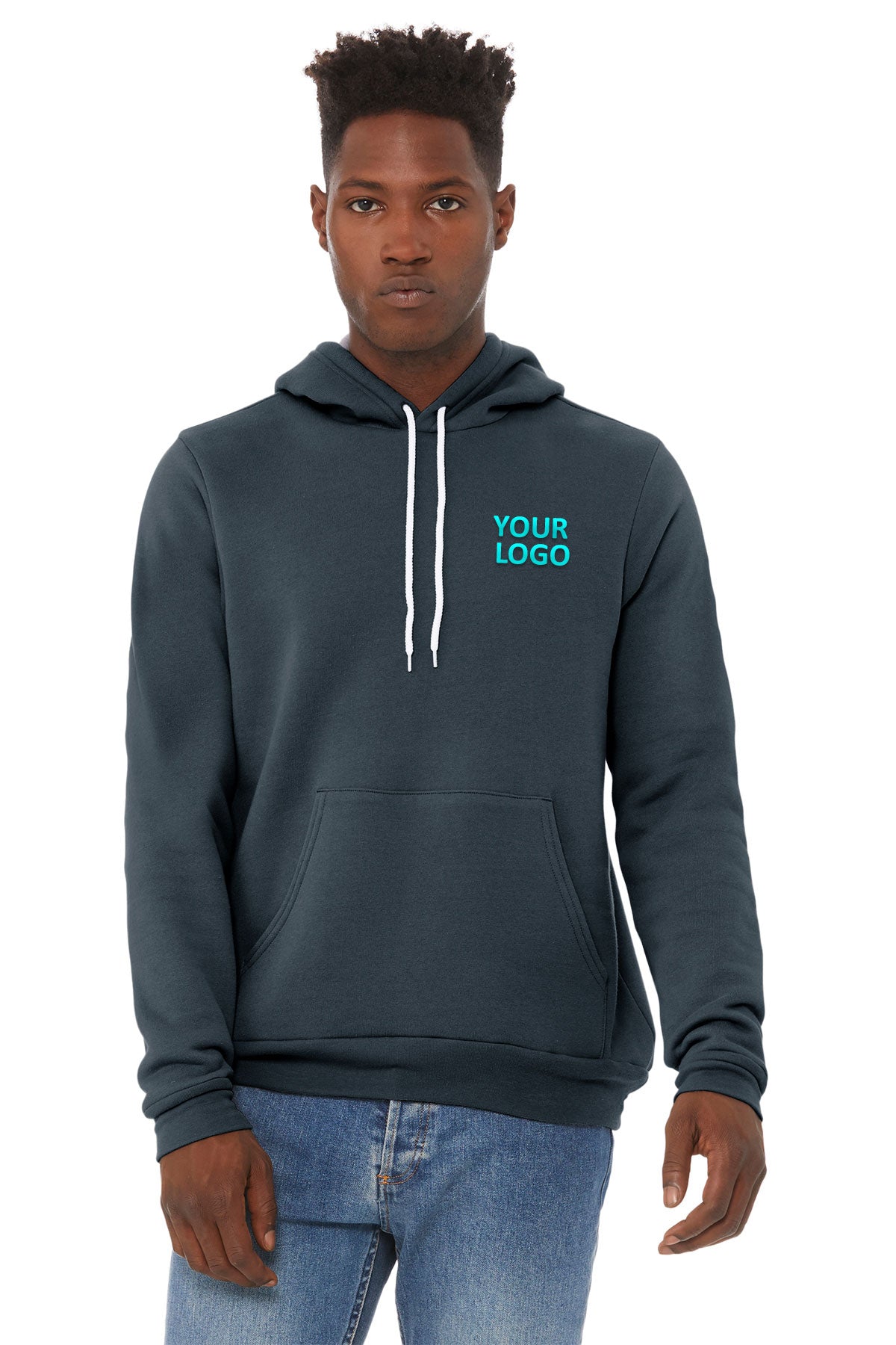Bella + Canvas Dark Grey 3719 custom business sweatshirts