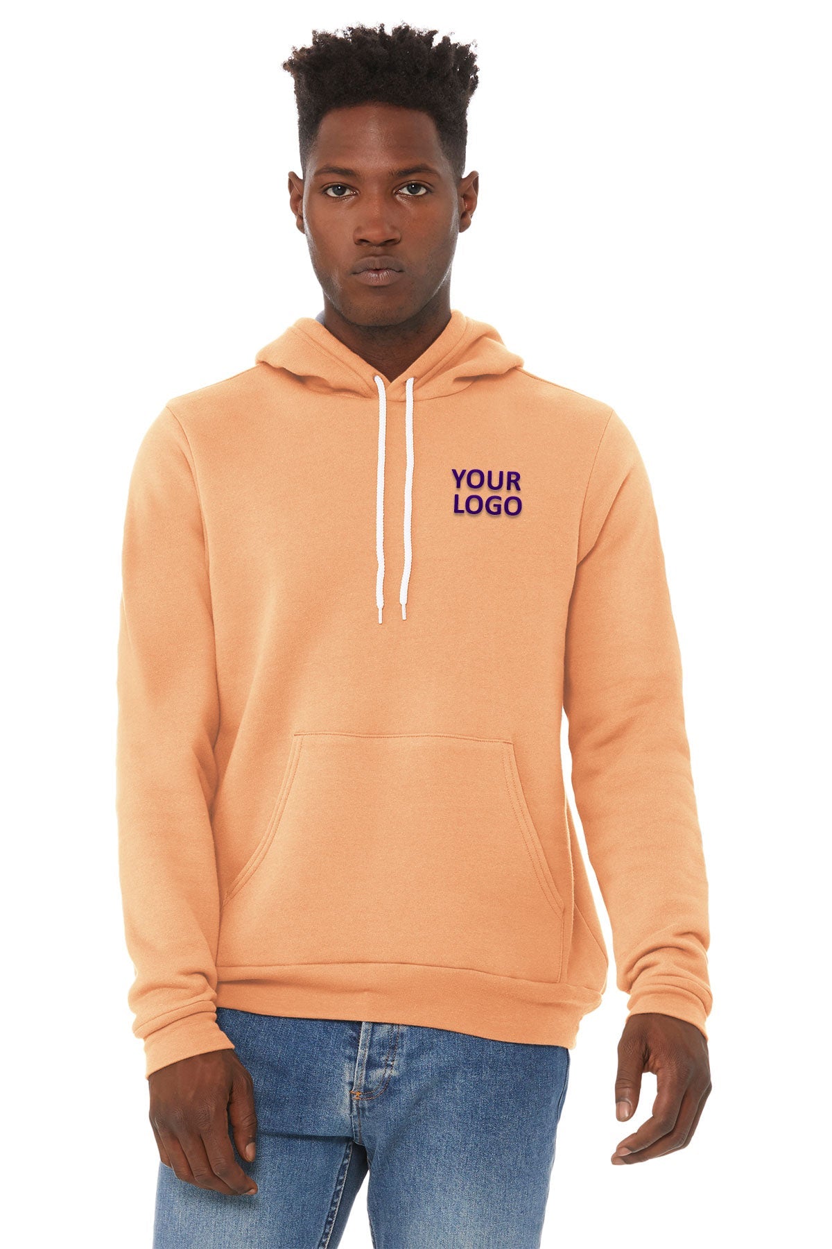Bella + Canvas Peach 3719 custom business sweatshirts