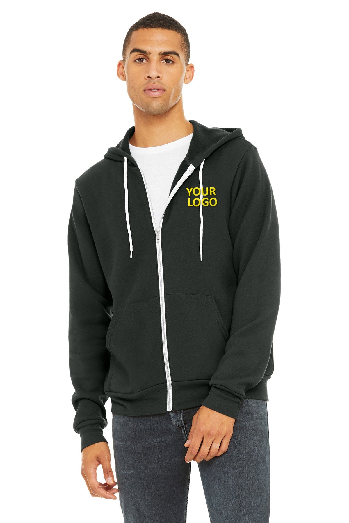 Bella + Canvas Dark Grey 3739 sweatshirts custom logo