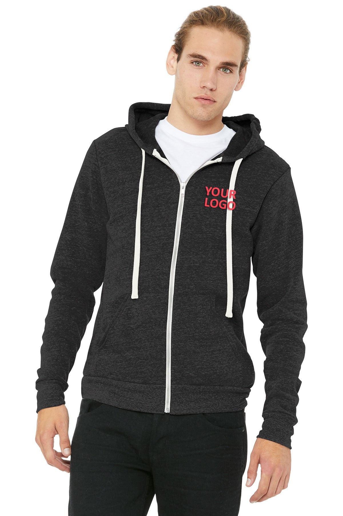 Bella + Canvas Char-Black Trib 3909 embroidered sweatshirts for business