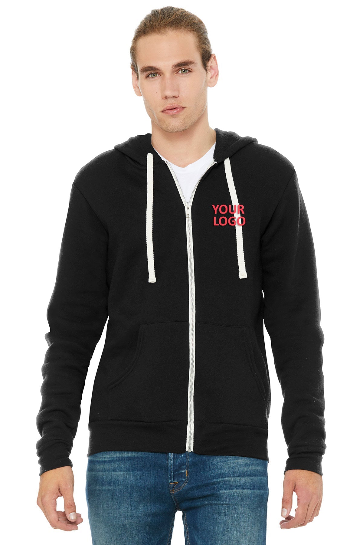 Bella + Canvas Solid Blk Trblnd 3909 custom sweatshirts for business