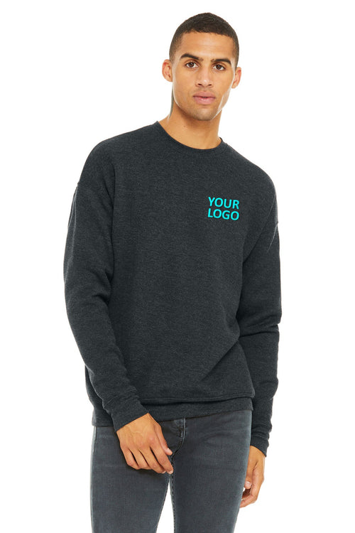 Bella Canvas Unisex Sponge Fleece Crewneck Sweatshirt, Athletic Heather