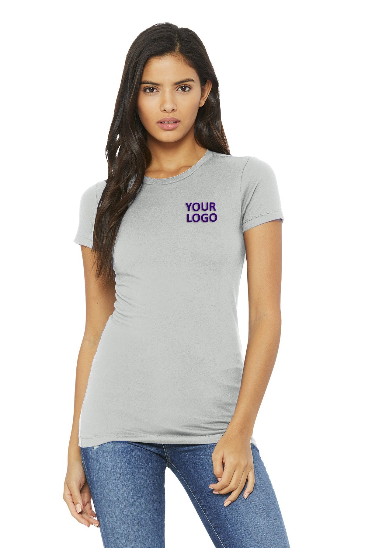 bella + canvas ladies the favorite t-shirt 6004 silver